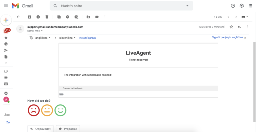 Feedback-ul clienților - Integrare LiveAgent