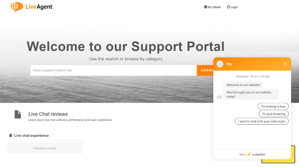 Testarea chat-ului live PipeDrive pe site-ul web