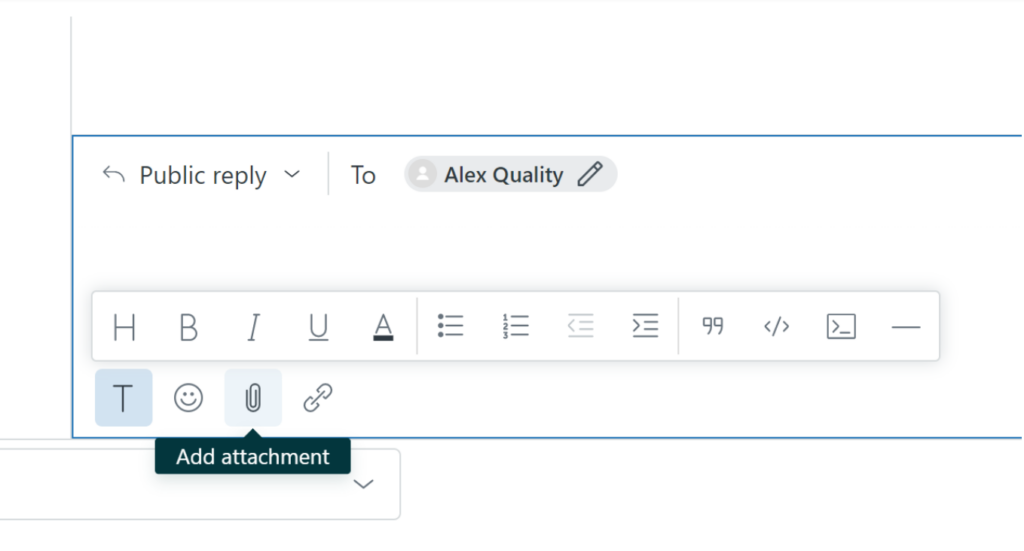 Zendesk - funcții de formatare a textului